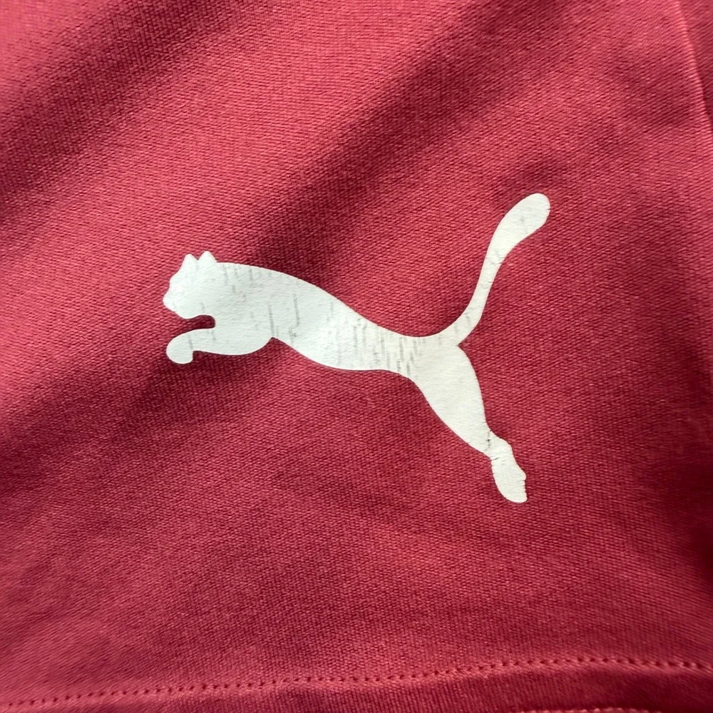 Puma Soccer Shorts Men's Small Burgundy Red Athletic Training‎ Logo